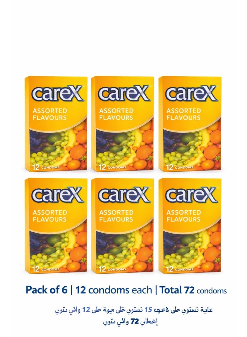 كيركس حزمة من 6 علب واقي ذكري بنكهات متنوعة - Image 1